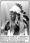 Continously rotating pictures of Native American culture.