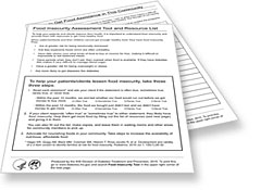 Food Insecurity Assessment Tool and Resource List