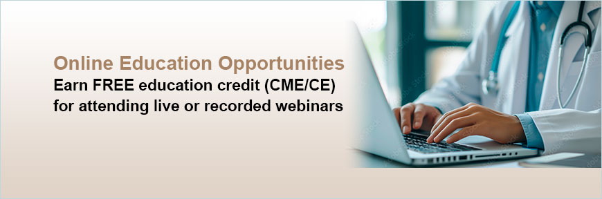 Check out the free CME/CEs for live webinars and recorded diabetes education