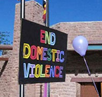 An End Domestic Violence sign