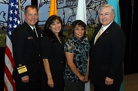 Left to Right: Dr. Charles Grimm, Martha Ketcher, Raelyn Pecos, and Robert McSwain