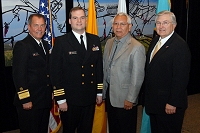 Left to Right: Dr. Charles Grim, Bradley Bishop, George Bearpaw, and Robert McSwain