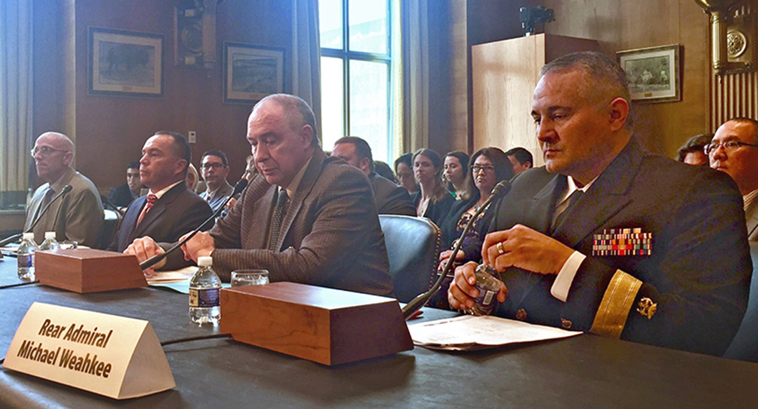Rear Adm. Michael Weahkee, IHS Acting Director, testifies before the Senate Committee on Indian Affairs in Washington, D.C., June 13, 2018.