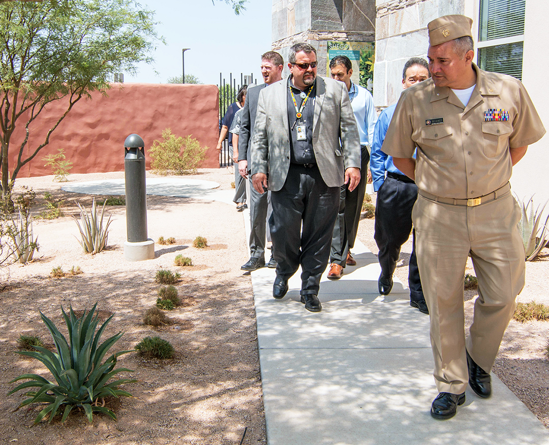 Acting Director Rear Adm. Weahkee and IHS representatives toured the Red Tail Hawk Health Center in Chandler, Ariz. on August 1, 2018