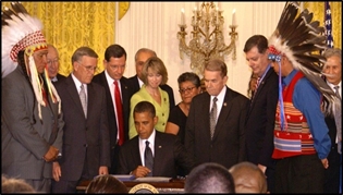 President Obama signing the Tribal Law and Order Act, July 29, 2010.