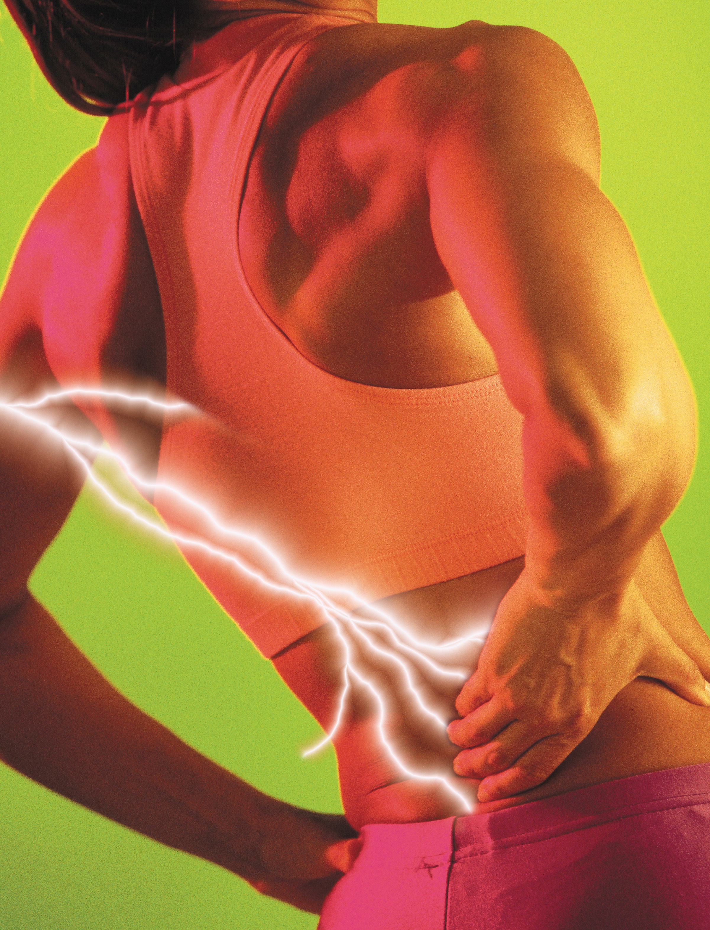 lightning bolk superimposed over a person's torso
