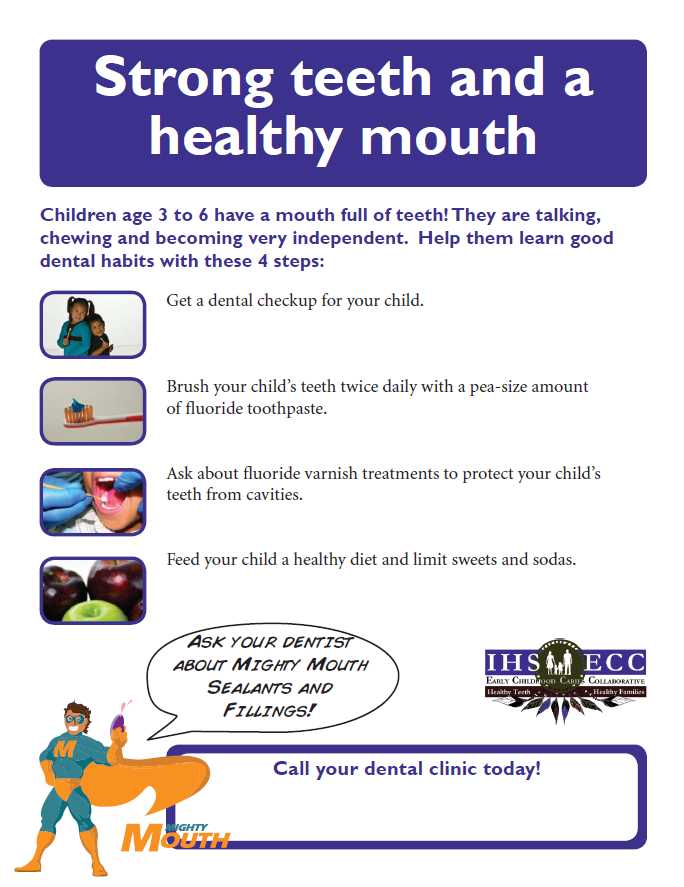Strong teeth and a healthy mouth Flyer
