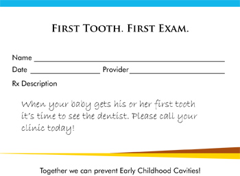 IHS Division of Oral Health ECC Collaborative Rx Pad