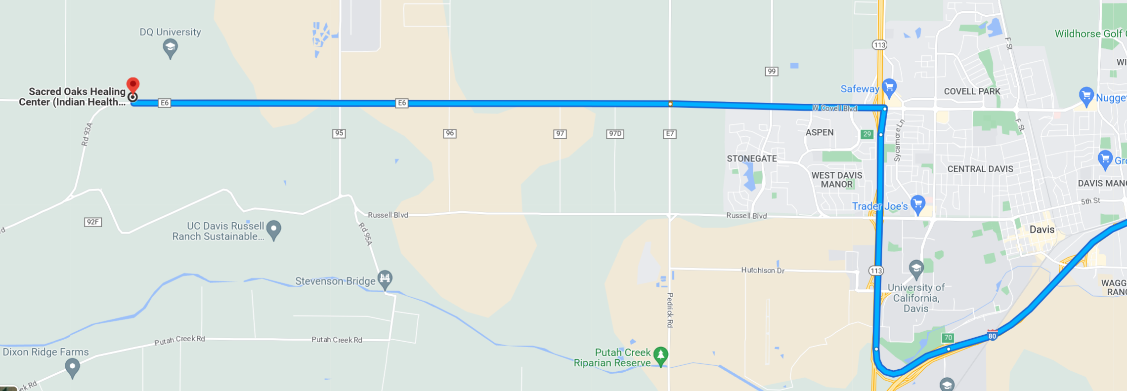 Map to 33100 County Road 31 Davis, CA 95616