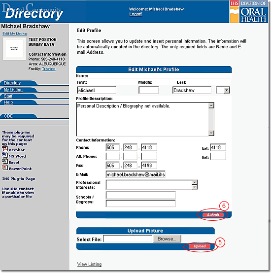 image of edit listing page highlighted as discussed in steps 5 and 6