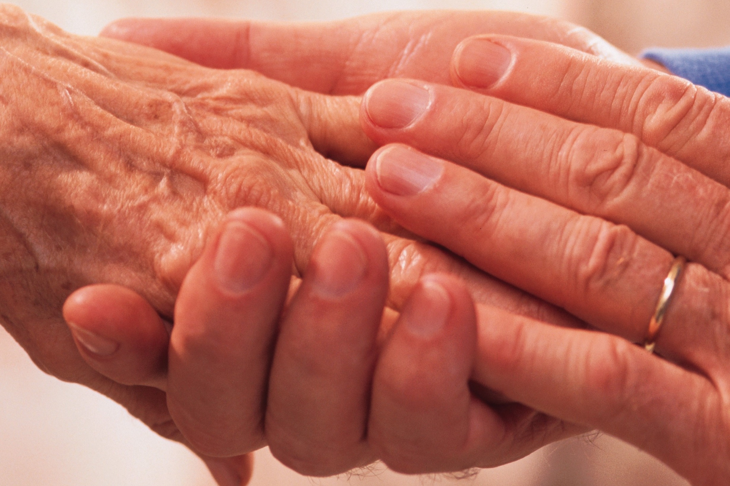 hand holding elder hand