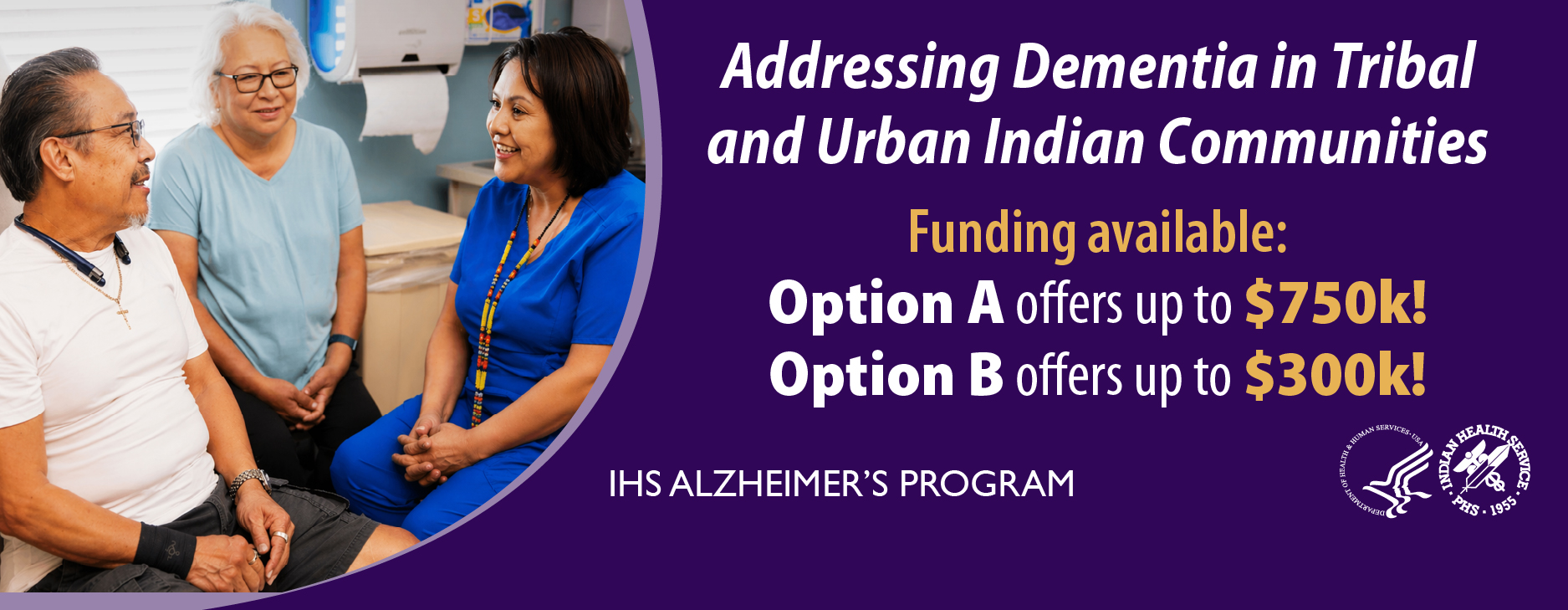 Apply Now: Addressing Dementia in Tribal and Urban Indian Communities CAReS Program /sites/alzheimers/themes/responsive2017/images/banners/ | nofo2026slide.jpg