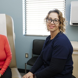 Nurse in office