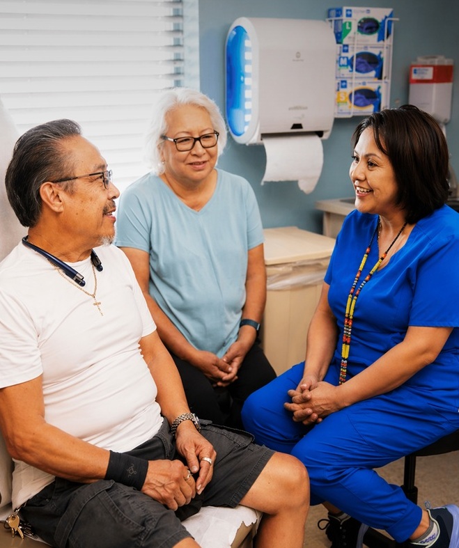 Couple in visiting a medical provider