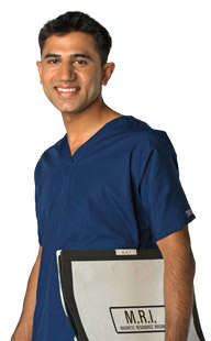 Doctor holding MRI folder