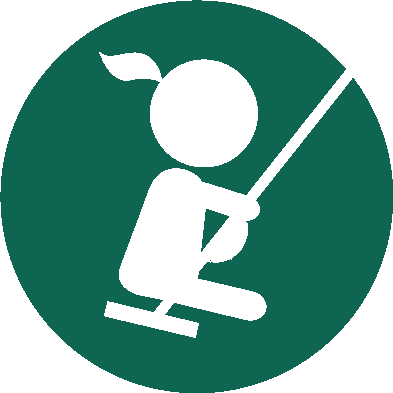 Child on swing icon