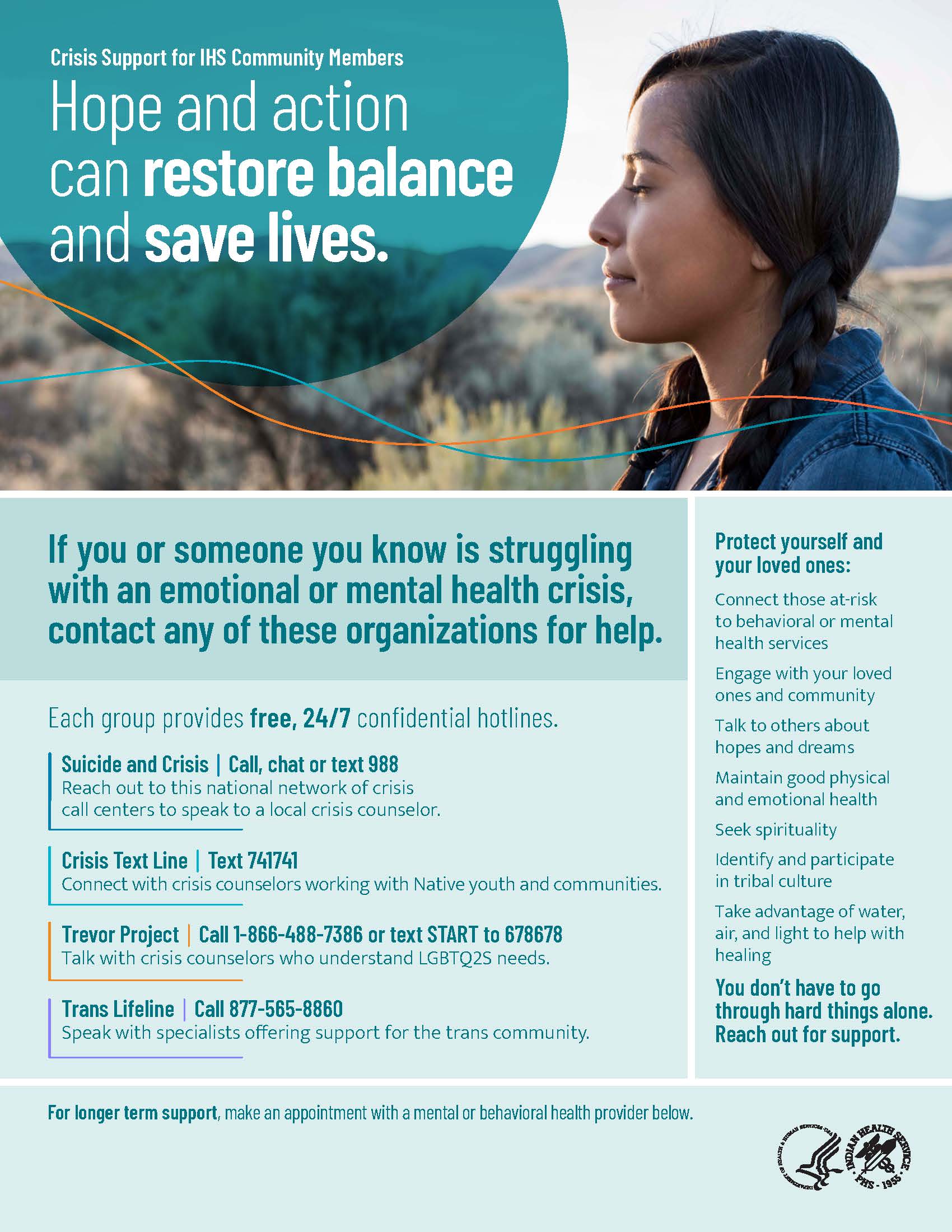 Suicide and Crisis Prevention Fact Sheets