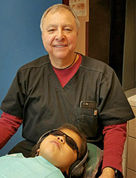 Photo of Frank Mendoza, DDS, Pediatric Dental Specialist with Patient