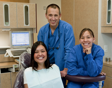 Dentists and patient