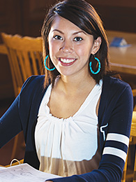 Woman smiling
