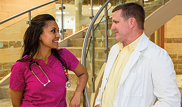 Nurse and Doctor conversing