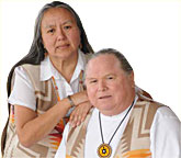 An older Native couple.
