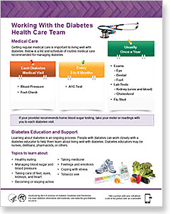 Working With the Diabetes Health Care Team