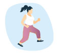 A woman exercising