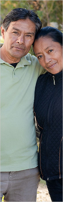 A couple of people embracing