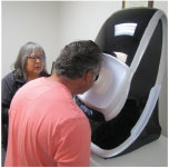 A man getting an eye exam.