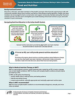 Thumbnail image of Conversation Starter for Clinicians and Educators Working in Native Communities: Food and Nutrition