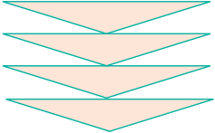 Decorative arrows pointing down