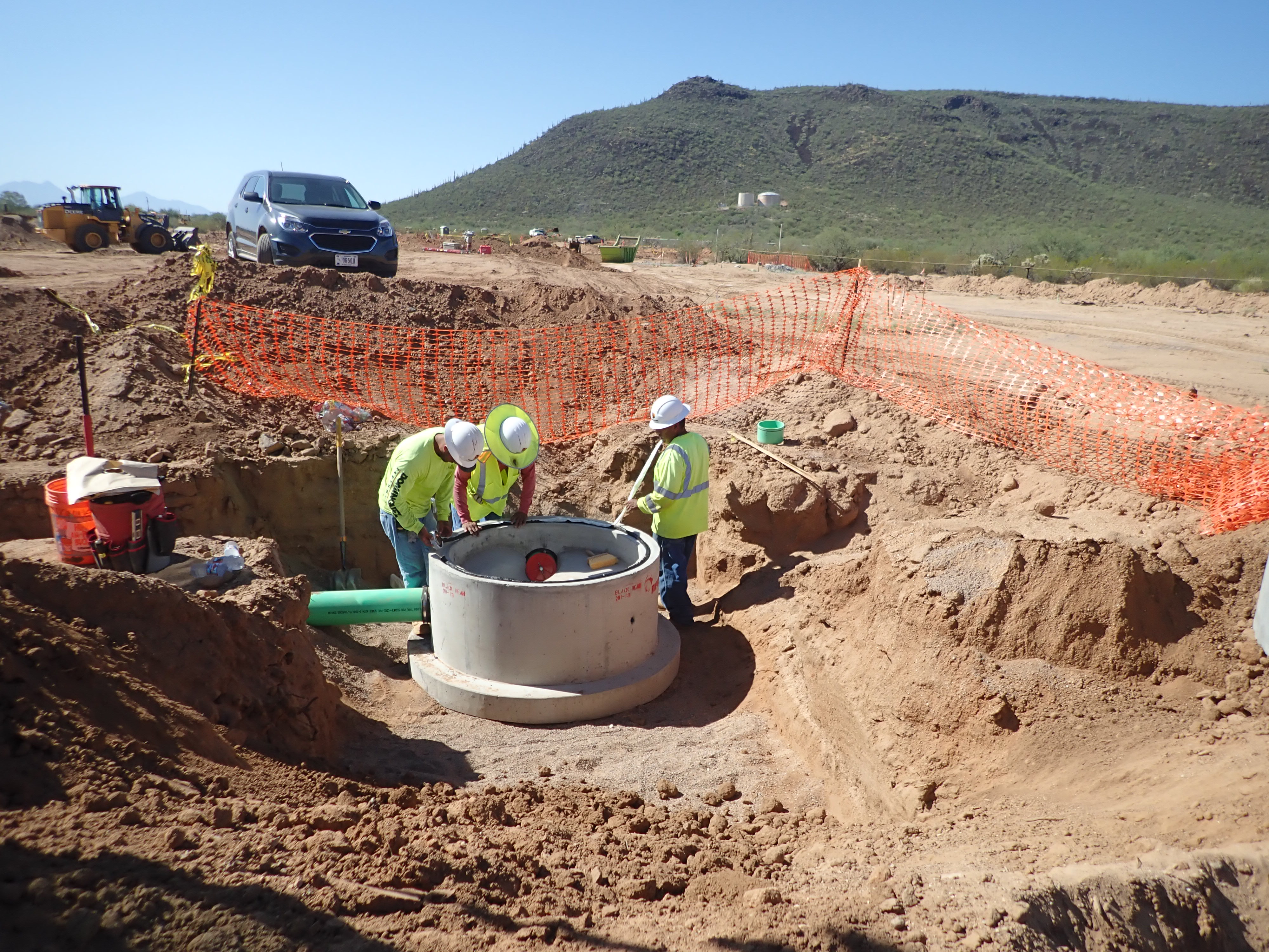 Sewer manhole install