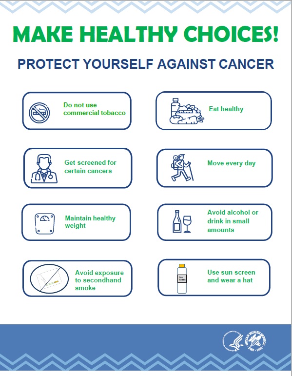 Make Healthy Choices! Protect Yourself against cancer. 
