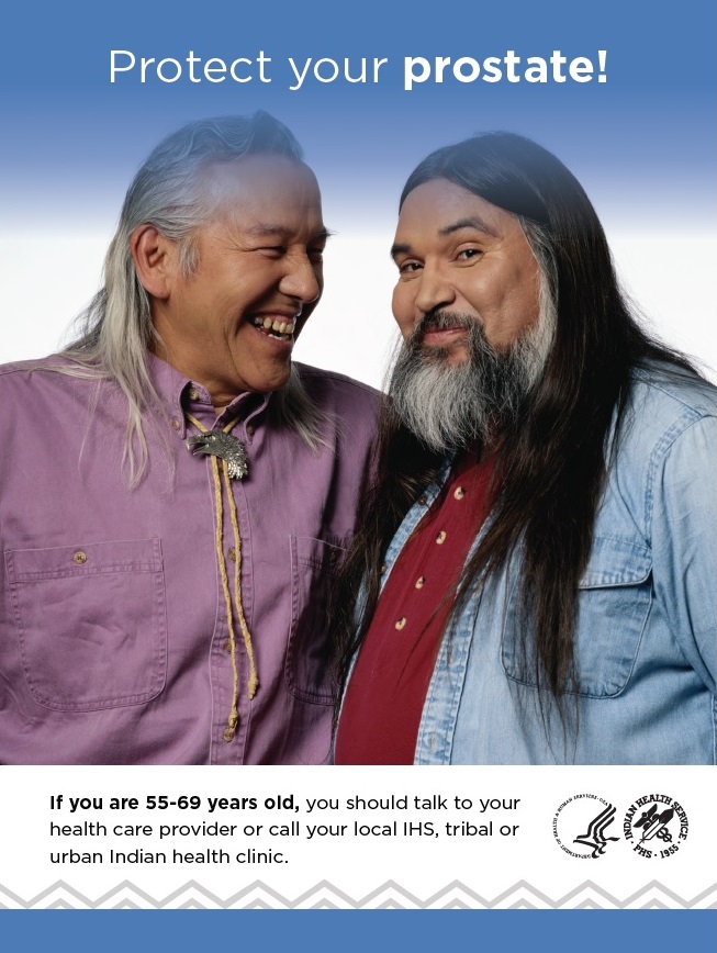 Two native men laughing