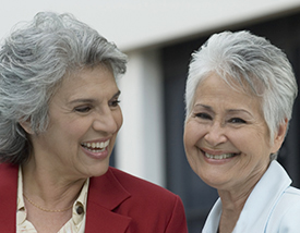 Two women laughing