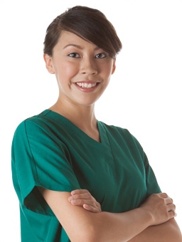 Doctor in green scrub