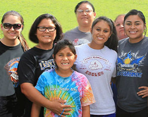 Participants at the Choctaw glow run
