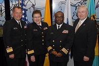 Left to Right: Dr. Charles Grim, Dr. Sara Dye, Godwin Odia, and Robert McSwain