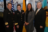 Left to Right: Dr. Charles Grim, Dr. Sara Dye, Estellene Zephier, and Robert McSwain
