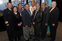 Left to Right: Dr. Charles Grim, Debbie Chavez, Tim Chavez, Tom Candelaria, Anthony Candelaria, Jim Toya, and Robert McSwain