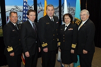 Left to Right: Dr. Charles Grim, Michael R. Fairbanks, Alan Fogarty, Dr. Dawn Wyllie, and Robert McSwain