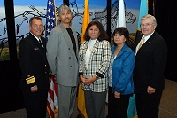 Left to Right: Dr. Charles Grim, Barbara Toves, Marilyn Martell, and Robert McSwain