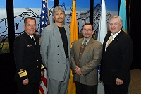 Left to Right: Dr. Charles Grim, Dr. Earl Sutherland, and Robert McSwain