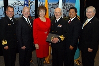 Left to Right: Dr. Charles Grim, Gary Hartz, Mary Lou Stanton, Bruce Chelikowsky, Chris Mandregan, and Robert McSwain