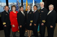 Left to Right: Dr. Charles Grim, Mary Lou Stanton, Al Toya, Dr Theresa Cullen, Chris Mandregan, Chuck North, and Robert McSwain