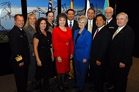 Left to Right: Dr. Charles Grim, Sandra Winfrey, Steven Poitra, Athena Elliot, Mary Lou Stanton, Clay Ward, Phyllis Eddy, Doug Black, Chris Mandregan, Chuck North, and Robert McSwain