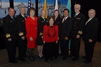 Left to Right: Dr. Charles Grim, Dr. Richard Church, Mary Lou Stanton, Janae Price,  Edna Paisano, Kristina Rogers, Chris Mandregan, Chuck North, and Robert McSwain