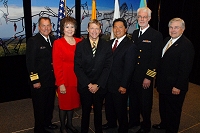 Left to Right: Dr. Charles Grim, Mary Lou Stanton, Ken Cannon, Chris Mandregan, Chuck North, and Robert McSwain
