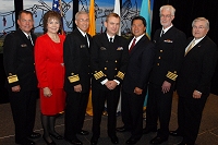 Left to Right: Dr. Charles Grim, Mary Lou Stanton, Dr. Richard Church, Alan Dellapenna Chris Mandregan, Chuck North, and Robert McSwain